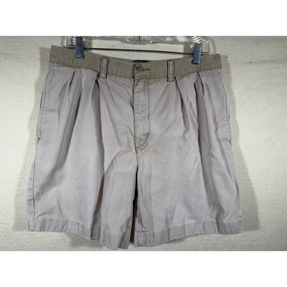 Polo Ralph Lauren Tyler Shorts Mens‎ 34 Khaki Pleated Chino Classic Distressed